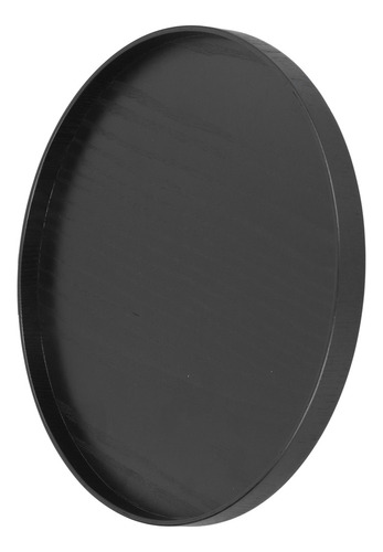 Bandeja De Comida Redonda De Madera Negra