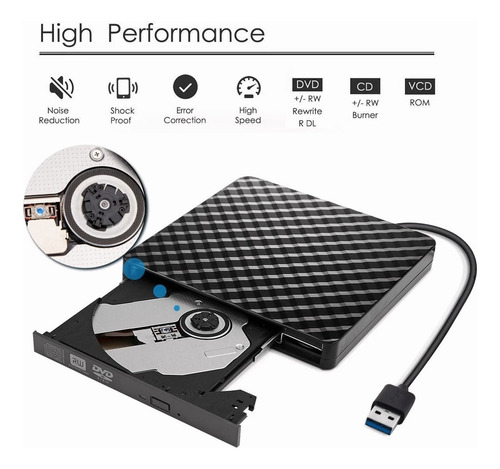 //-//-lector Y Grabadora De Dvd/cd/externa Quemador Usb 3.0