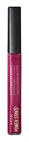 Batom Avon Power Stay Matte Glitter Effect Malva Luminoso