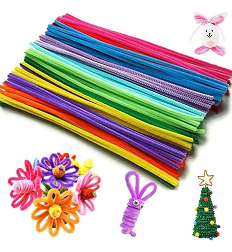 Limpiapipas, 200 Unidades Y 20 Colores Surtidos De 12 Pulgad