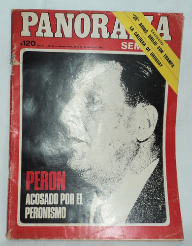 Revista Panorama Semanal Peron Agosto 1968 Peronismo G10