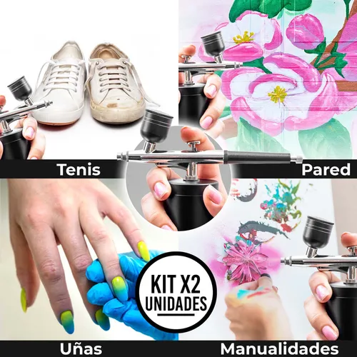 Set X2 Aerógrafo Inalámbrico Profesional Portátil Recargable