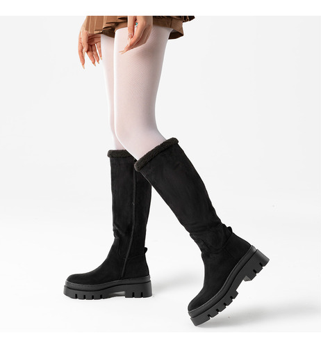 Botas Largas Mujer Casual Moda Gamuza Plataforma Weide Hx511