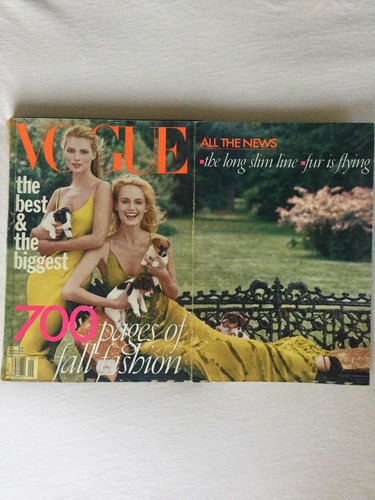 Revista Vogue Usa Kate Moss & Amber Valetta Sept 1996