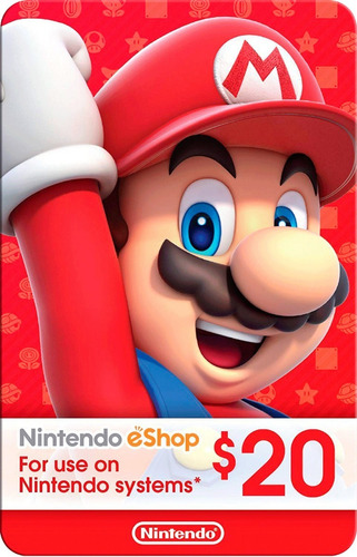 Tarjeta Regalo Gift Card Nintendo E-shop $20 Código Digital