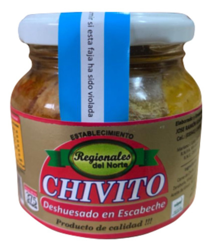 Chivito En Escabeche X375g Regionales Del Norte