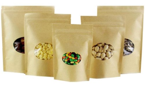 Stand Up Pouch Bolsa Zip Per Kraft, Mxrdg-007, 15x22 Cm, 50p