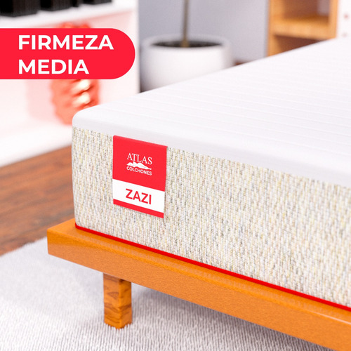 Colchón Queen Size En Caja Zazi + Set De Blancos Spring Air Color Khaki