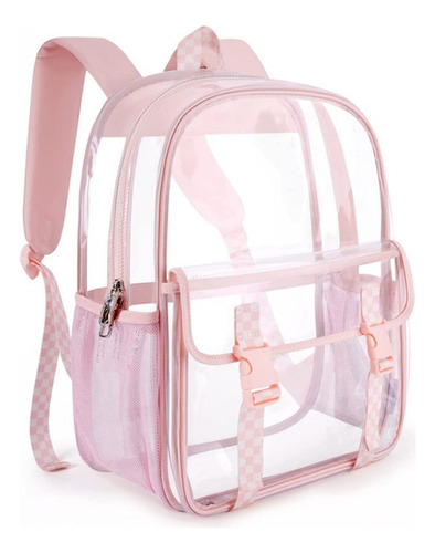 Mochila Transparente Rosa Mochila Gruesa De Pvc