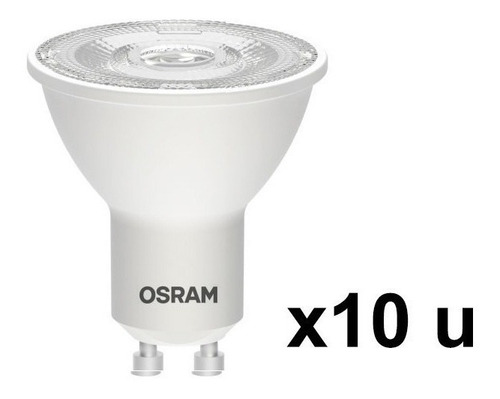 Imagen 2 de 10 de Lampara Dicro Led Osram 4w 220v Gu10 Cálida - E. A. X10 Uni.