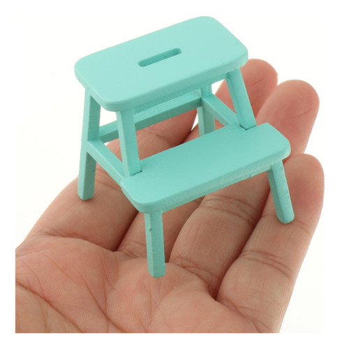 2 Silla Con Escalón Para Casa De Muñecas, Escala 1:12,