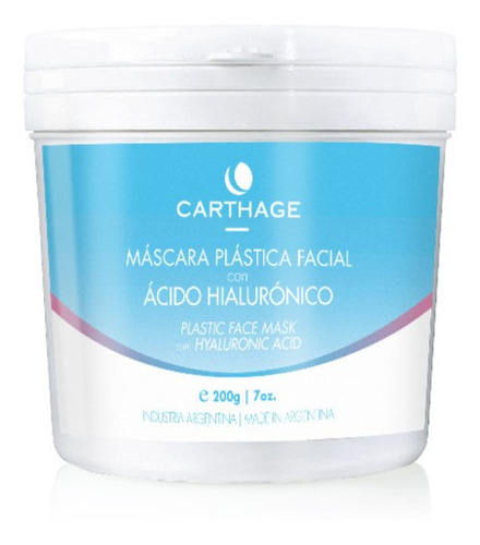 Mascarilla Facial Plástica Hialurónico Pote 200gr. Carthage 