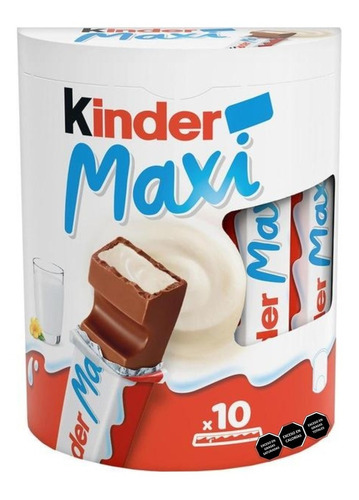 Barra Chocolate Ferrero Kinder Maxi X10 210g Leche