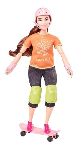 Barbie Muñeca Modelo Olimpiadas Skateboard GJL78 Mattel