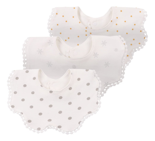 Bamery Baby Bandana Babs Baberos De Babeo De Algodon Blanco