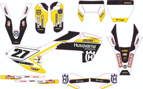 Calcomania Husqvarna Tc Fc Fe 125 250 450 510 Años 2016-2019