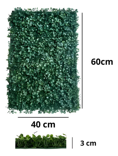 50 Placas Jardim Vertical Artificial Buchinho 60x40cm Planta