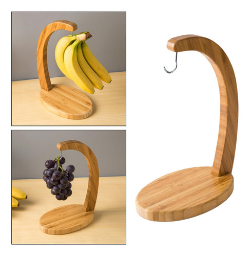 W Bambú Banana Árbol Colgador Gancho Soporte Base De Comedor