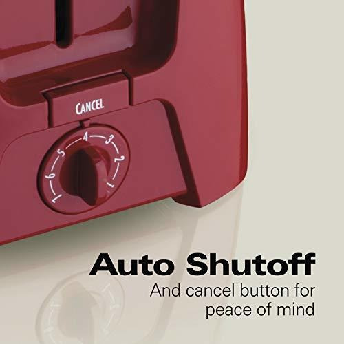 Imagen 6 de 9 de Hamilton Beach Cool Wall 2-slice Toaster, Rojo (22623).