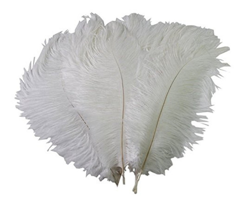 Plumas De Avestruz Para Decoración Del Hogar, Color Blanco