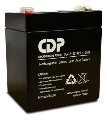 Batería Cdp De 12v-4.5ah, De Reemplazo Para Nobreak