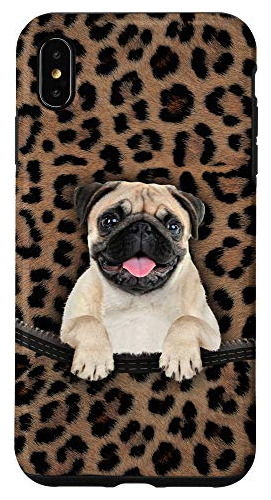 Funda Para iPhone XS Max Leopard Print Plastico-022