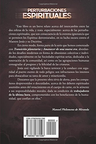 Libro: Perturbaciones Espirituales (ed. Espanhola)-tapa B...