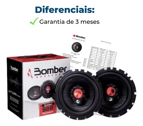 Alto Falante Porta Traseira Bbr6 Bomber Gm S10