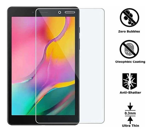 Imagen 3 de 3 de Lámina Protectora De Vidrio Templado Galaxy Tab A8 T290/t295