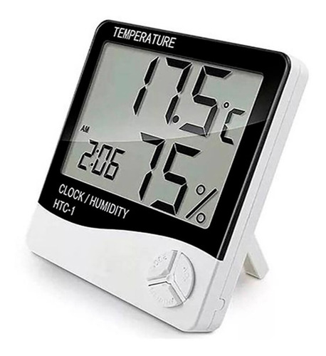 Medidor Higrometro Digital Termometro Humedad Interior Reloj