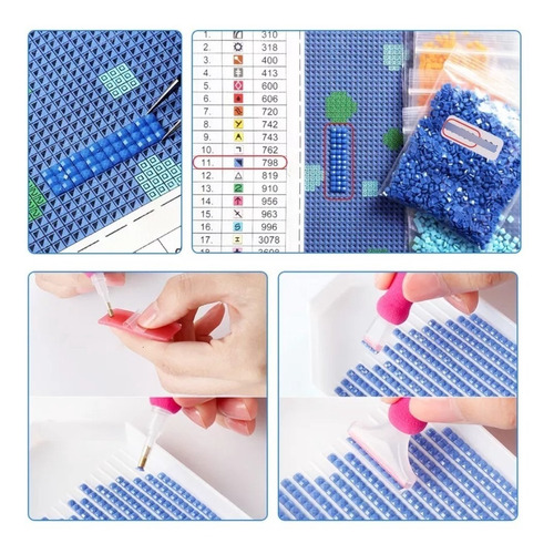 Pintura Com Diamantes - Diy 5d Strass - Stitch 6 - 30x40 Cm