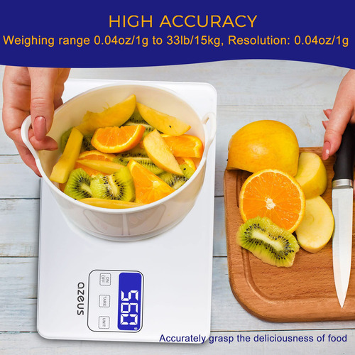 Báscula De Cocina Digital Recargable 5 Kg Alta Precisión