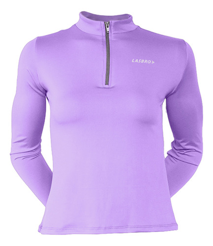 Sudadera Deportiva Lasbro Lila Con Cierre Medio De Mujer