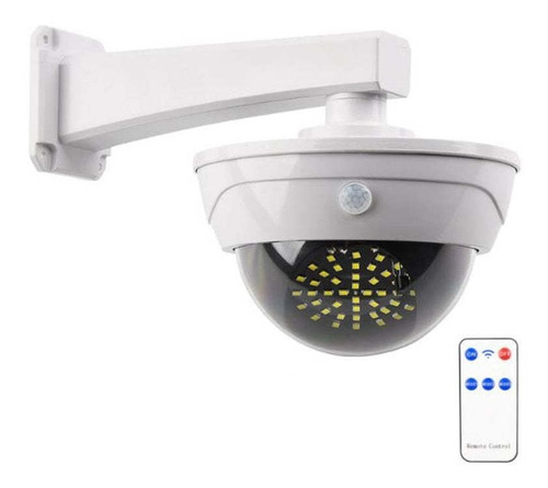 Imagen 3 de 9 de Kit X 2 Focos Led Solares Con Sensor Tipo Cámara Domo Falso