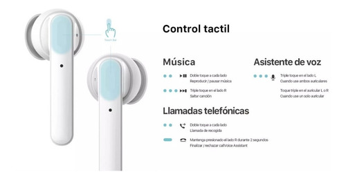 Auriculares Mobvoi Ticpods Con Cancelación De Ruido Activa