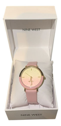 Nine West Reloj Rosa Con Dorado Para Mujer Nw/2346gplp