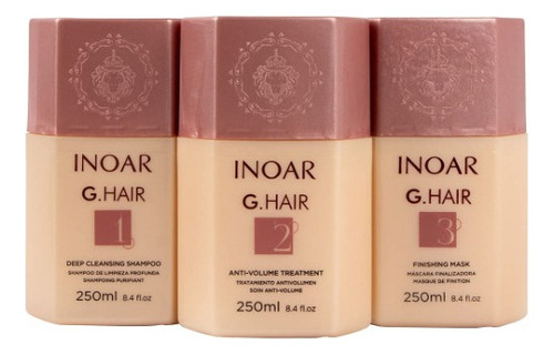 Inoar G.hair Kit De Alisado De Queratina Para El Cabello