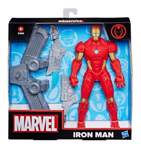 Figura Iron Man Marvel 24cm + 3 Accesorios Hasbro +4 Años