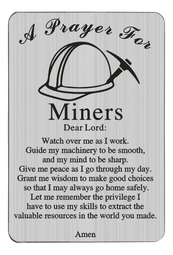 Keychin Cartera De Oración Para Minero De Carbón, Tarjeta De