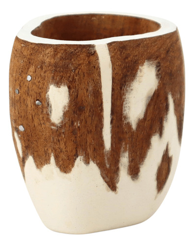 Mate Ranchero Vaca Premium De Algarrobo Original Marrón Claro