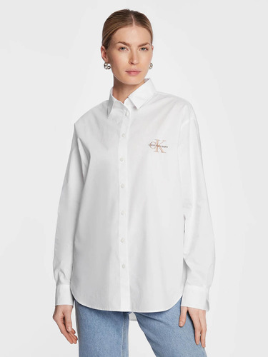 Camisa Manga Larga Para Dama Blanco Calvin Klein