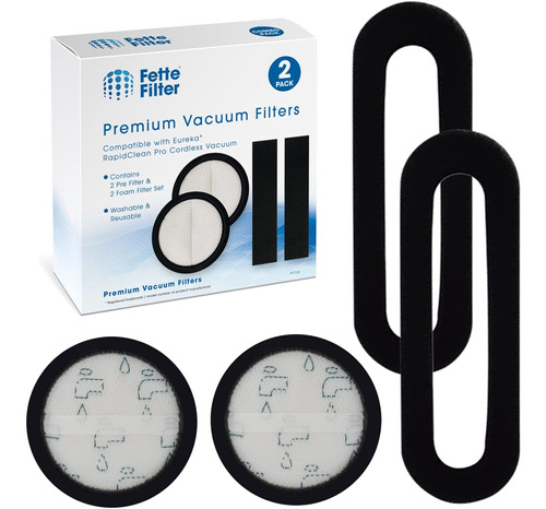 Kit Filtro Vacio Repuesto Para 2 Prefiltro Taza Polvo Espuma