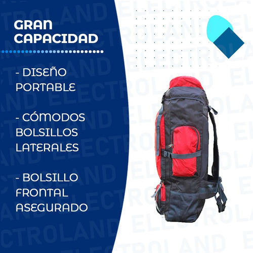 Mochila Mochilero 90 Lts Reforzada Camping Viaje Impermeable