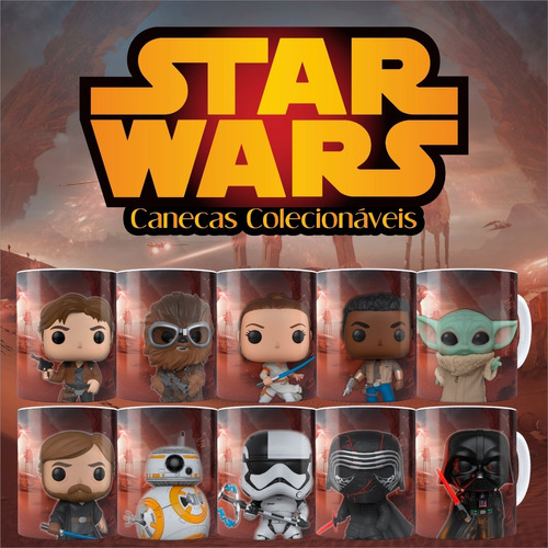 Plantillas Para Tazas De Star Wars Tipo Funko