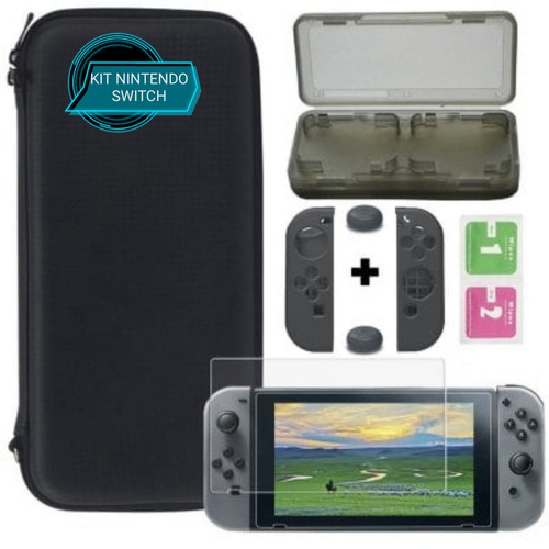 Kit Nintendo Switch Mica Protectora+estuche+tpu