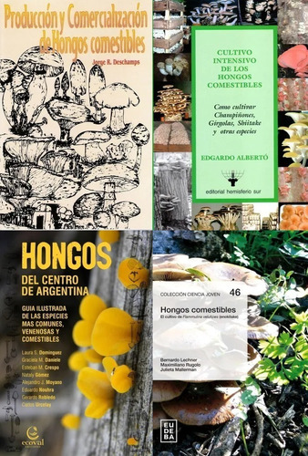 4 Libros Sobre Hongos Comestibles Combo