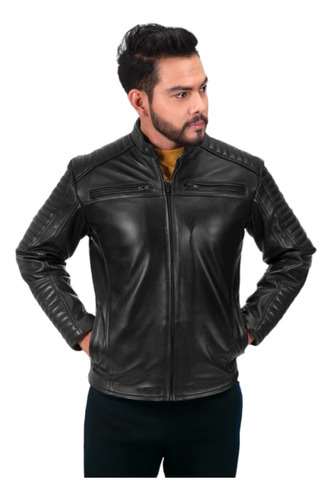 Chamarra Chaqueta Piel Genuina Cuero Original Modelo Dangel 