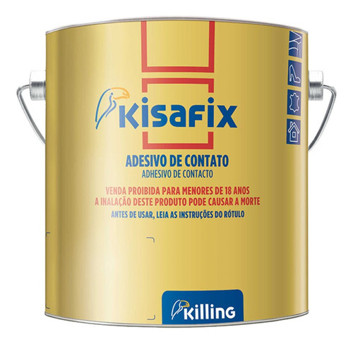 Cola de Contato Líquido Killing 2.8 Kg Premium Kisafix