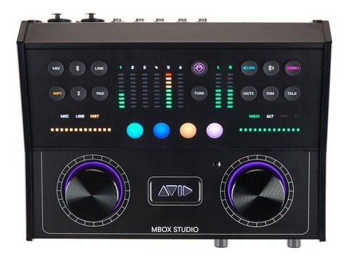 Interface de áudio Avid Mbox Studio + Protools, assinatura de 1 ano, cor roxa
