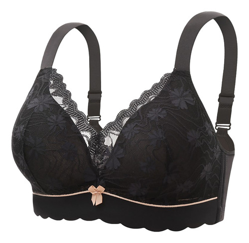 O Bralet De Lencería C De Encaje Liso Para Mujer, Talla